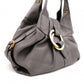 BVLGARI Chandra Tote Bag, Leather Shoulder Bag with Gold Hardware