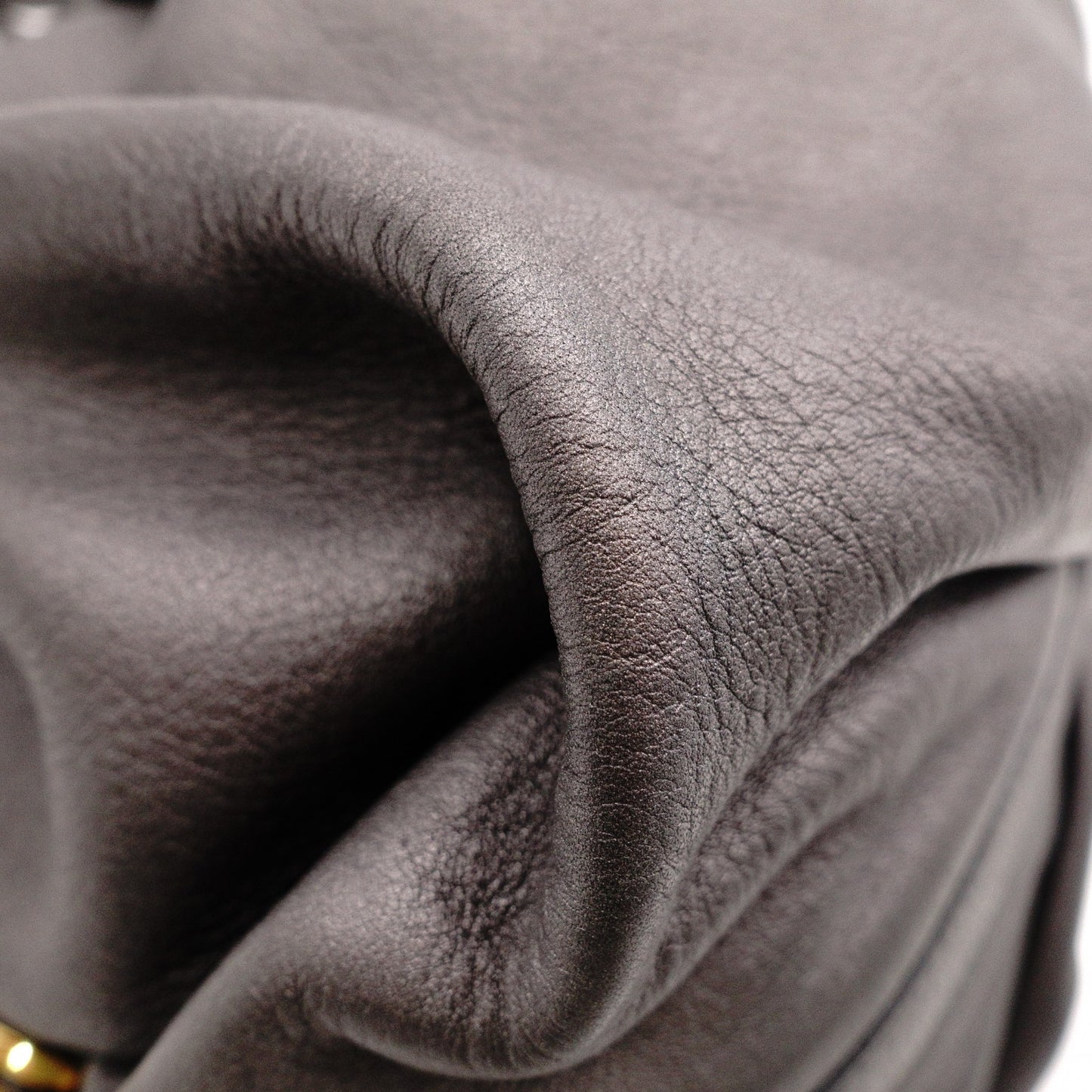 BVLGARI Chandra Tote Bag, Leather Shoulder Bag with Gold Hardware