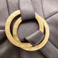 BVLGARI Chandra Tote Bag, Leather Shoulder Bag with Gold Hardware