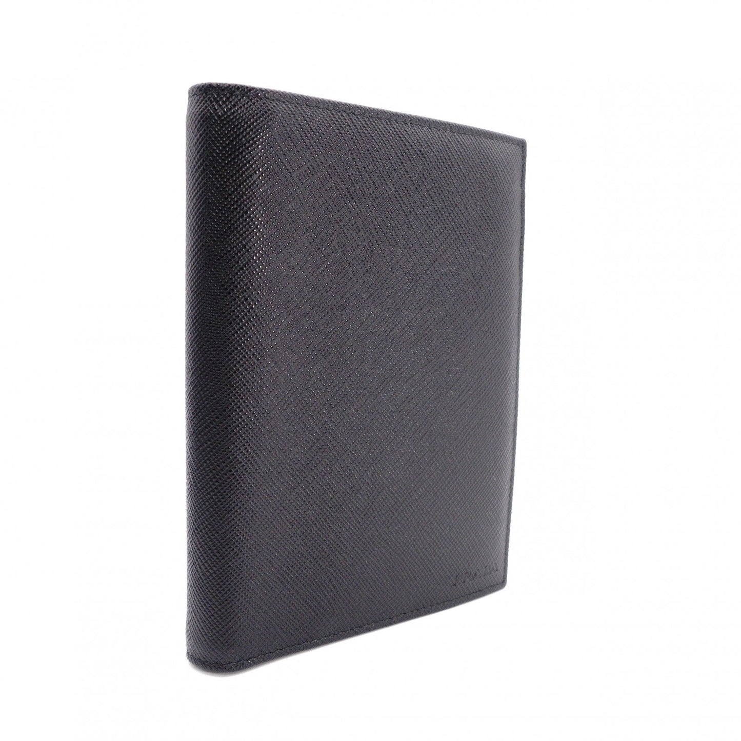 Unused, with box: PRADA Saffiano Leather Passport Case, Black, Men's