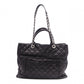 CHANEL Caviar Skin Chain Tote Bag Urban Companion 2-Way Shoulder Bag Leather Black Women's