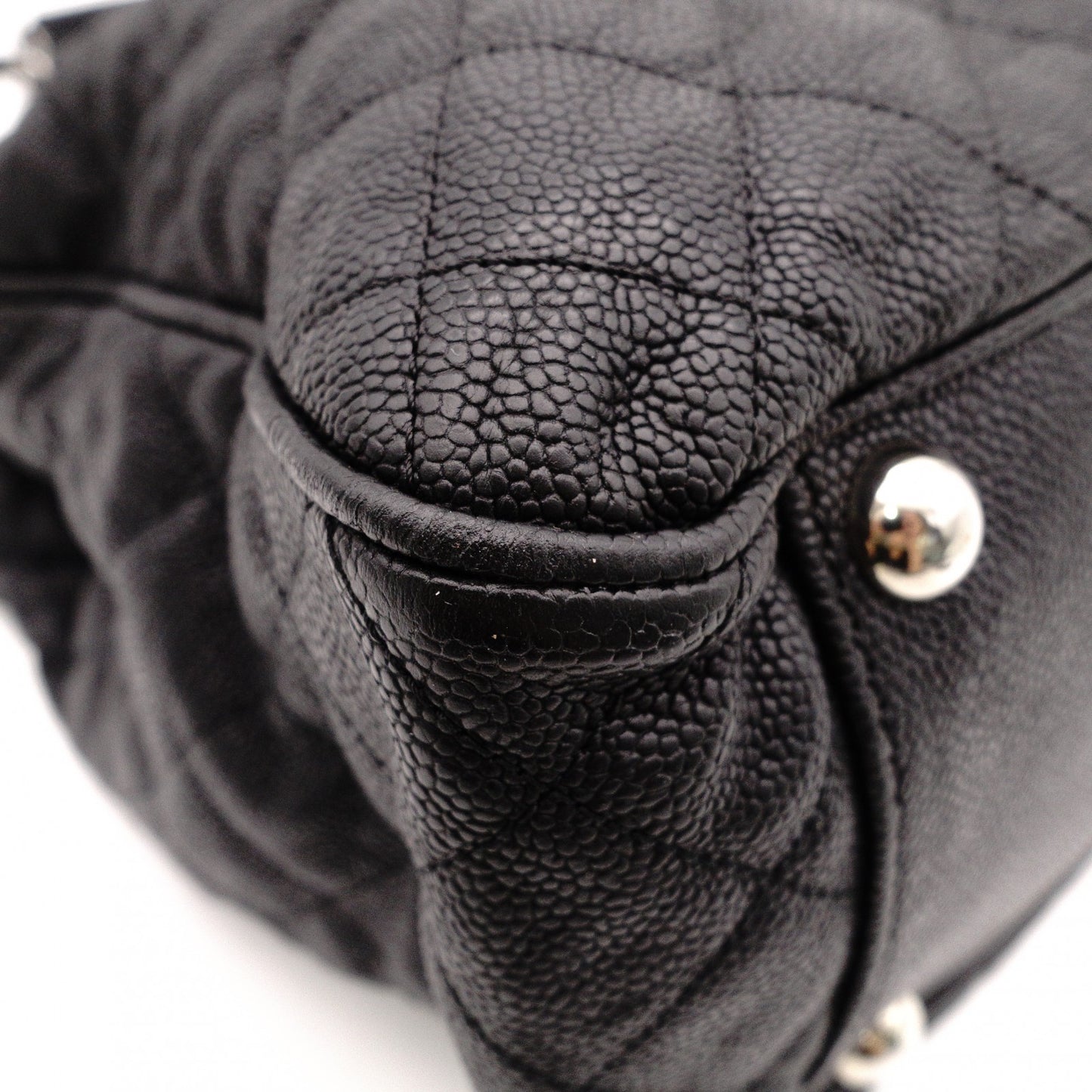 CHANEL Caviar Skin Chain Tote Bag Urban Companion 2-Way Shoulder Bag Leather Black Women's