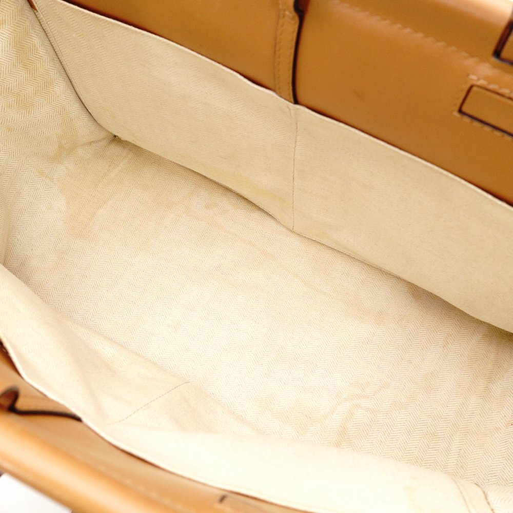 LOEWE Anagram Shoulder Bag Leather Brown