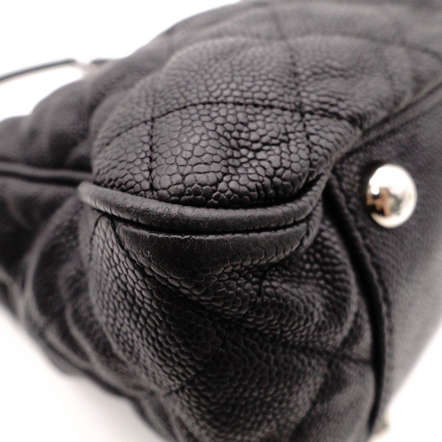CHANEL Caviar Skin Chain Tote Bag Urban Companion 2-Way Shoulder Bag Leather Black Women's