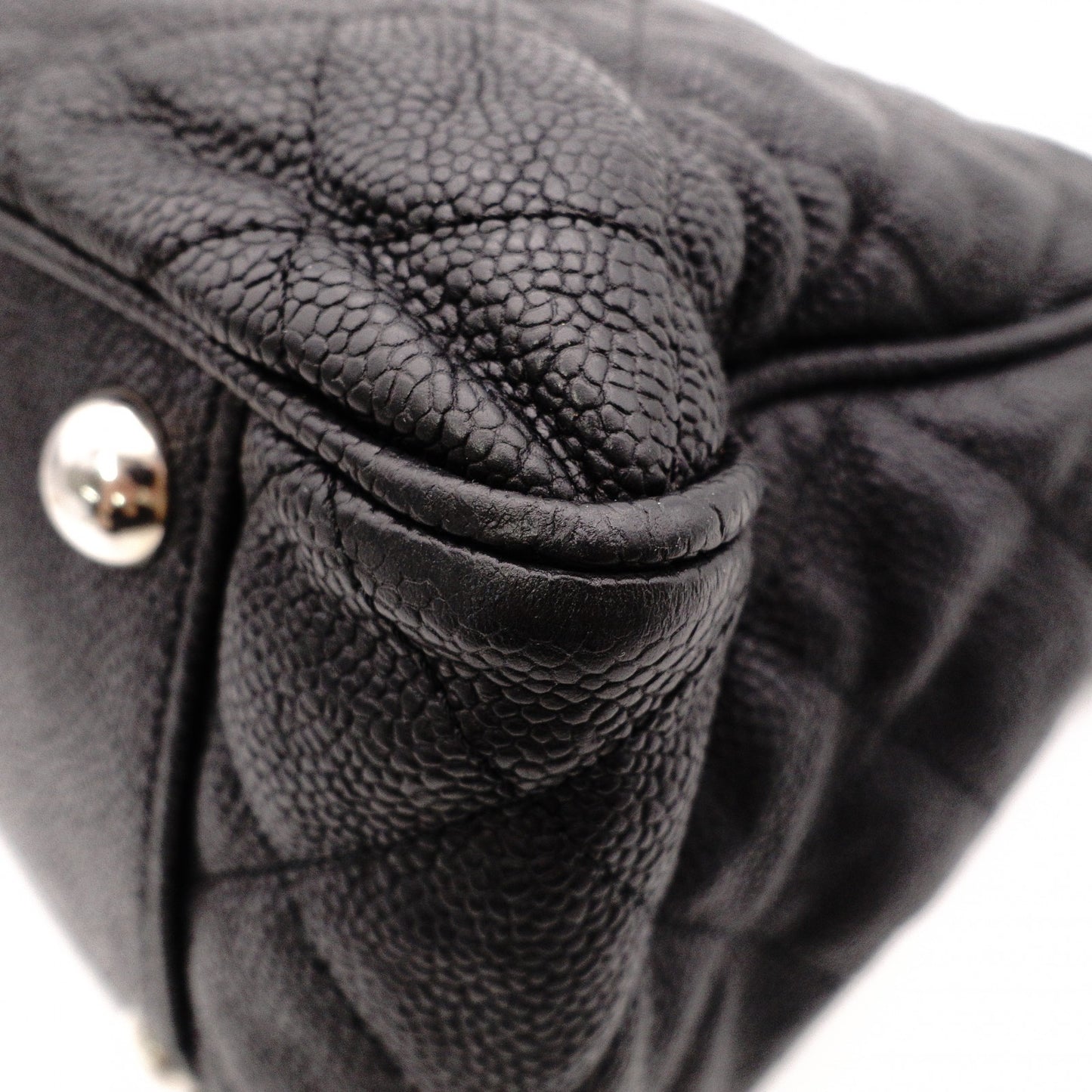 CHANEL Caviar Skin Chain Tote Bag Urban Companion 2-Way Shoulder Bag Leather Black Women's