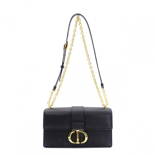 Christian Dior Chain Bag 30 Montaigne East-West Shoulder Bag / Leather, Black
