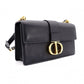 Christian Dior Chain Bag 30 Montaigne East-West Shoulder Bag / Leather, Black
