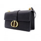 Christian Dior Chain Bag 30 Montaigne East-West Shoulder Bag / Leather, Black