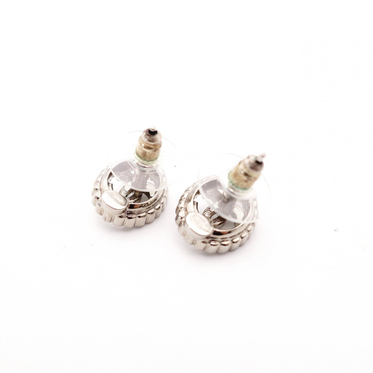 CHANEL Earrings Metal/Rhinestone Silver