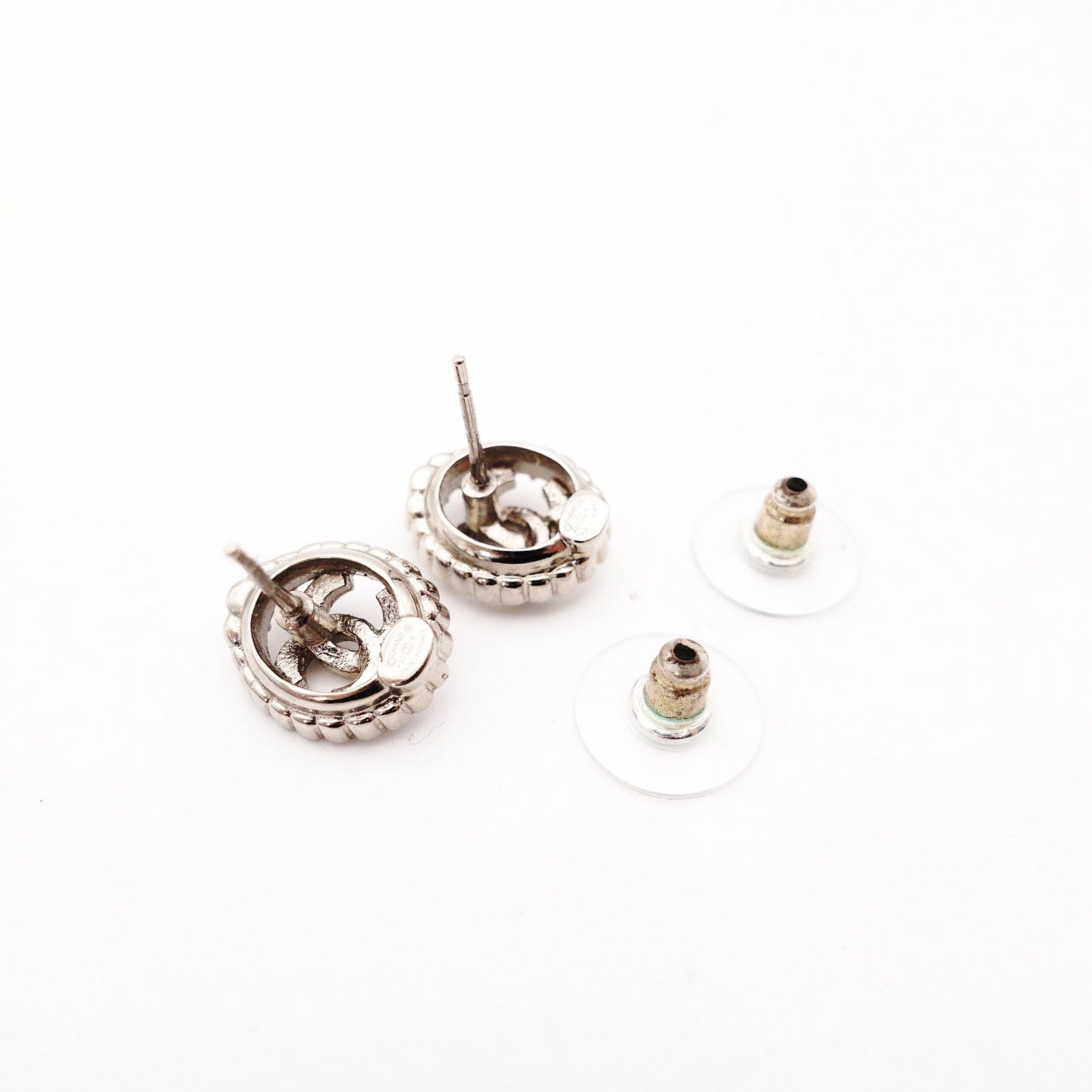 CHANEL Earrings Metal/Rhinestone Silver