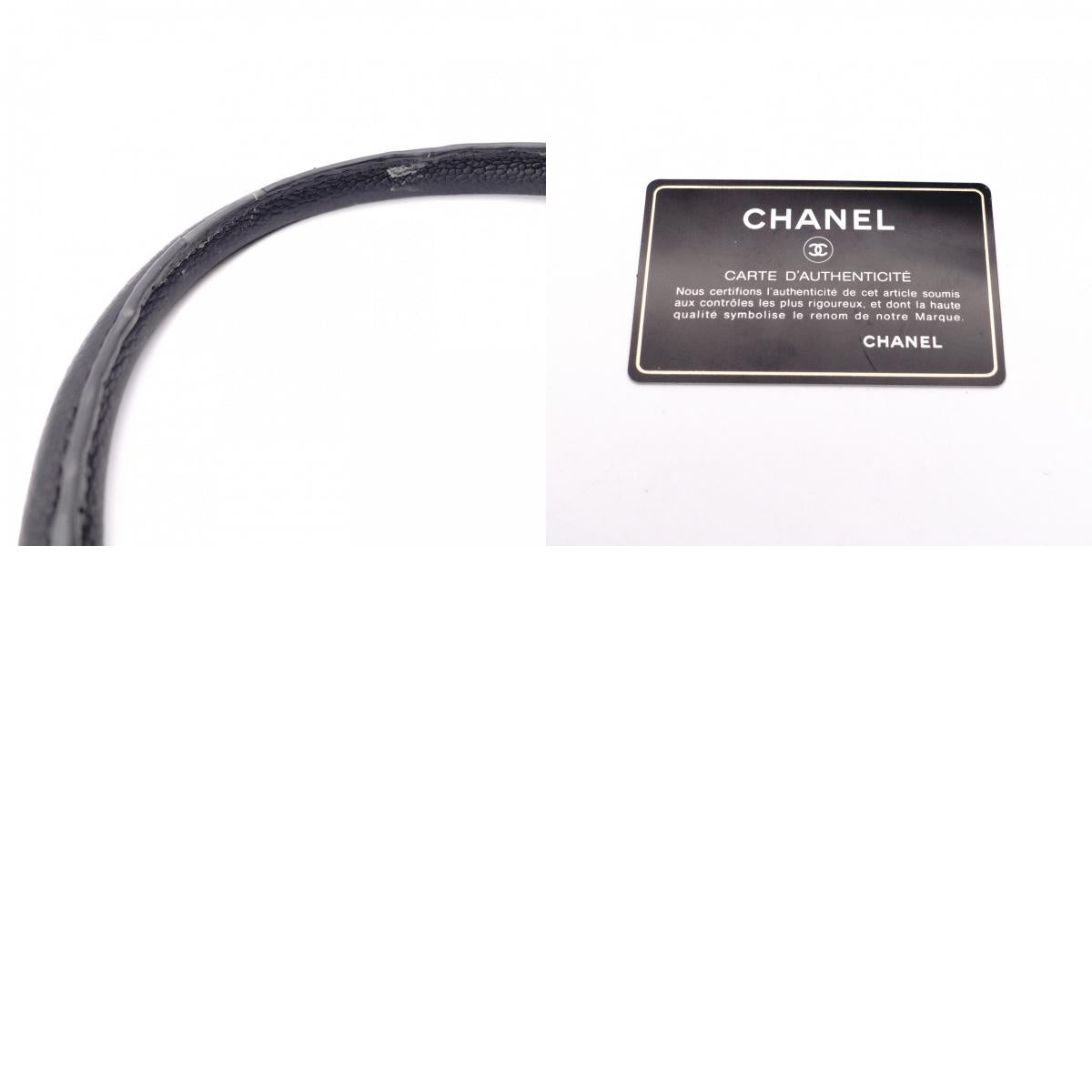 CHANEL Caviar Skin Chain Tote Bag Urban Companion 2-Way Shoulder Bag Leather Black Women's