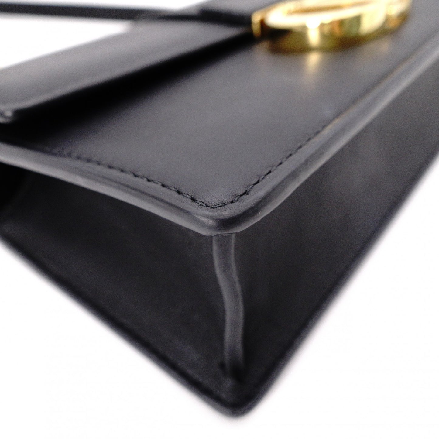 Christian Dior Chain Bag 30 Montaigne East-West Shoulder Bag / Leather, Black