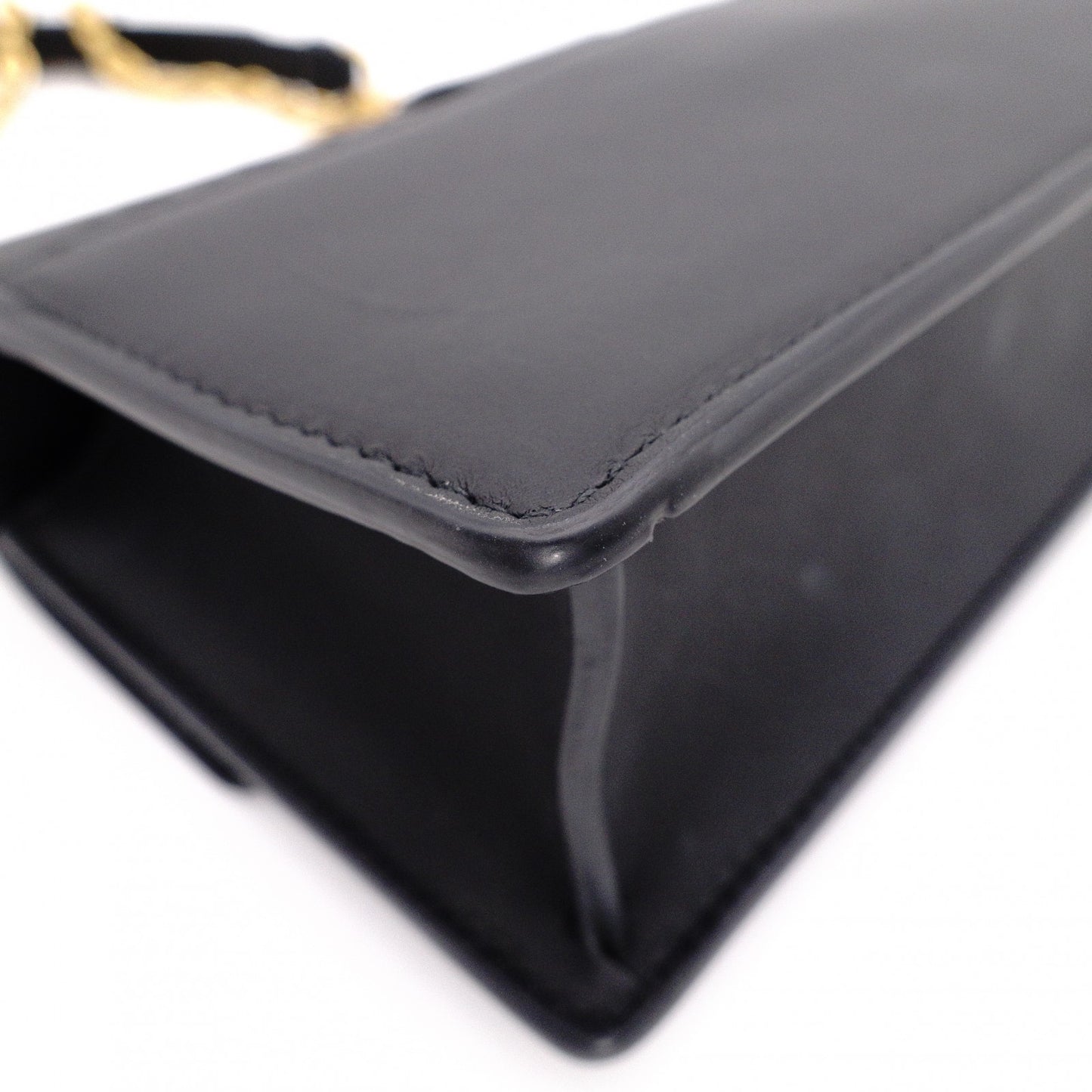 Christian Dior Chain Bag 30 Montaigne East-West Shoulder Bag / Leather, Black