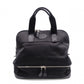 HERMES Sac de Golf Handbag, Leather/Toile Chevron, Black, Women's, Men's