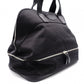 HERMES Sac de Golf Handbag, Leather/Toile Chevron, Black, Women's, Men's
