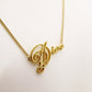 Christian Dior Necklace Gold Logo