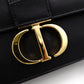 Christian Dior Chain Bag 30 Montaigne East-West Shoulder Bag / Leather, Black