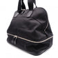 HERMES Sac de Golf Handbag, Leather/Toile Chevron, Black, Women's, Men's