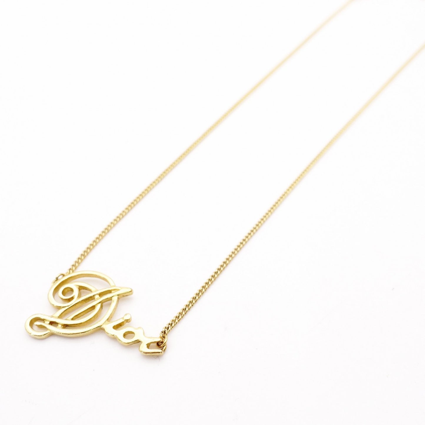 Christian Dior Necklace Gold Logo