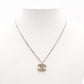 CHANEL Necklace Silver CC Logo Coco Mark
