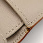LOEWE Anagram Small Vertical Fold Wallet Compact Wallet Mini Wallet Beige Leather 7-10-430