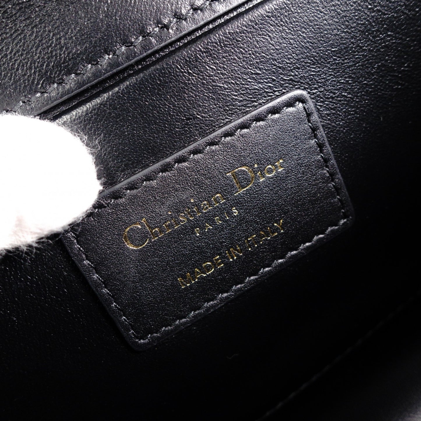 Christian Dior Chain Bag 30 Montaigne East-West Shoulder Bag / Leather, Black