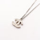 CHANEL Necklace Silver CC Logo Coco Mark