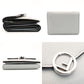 FENDI F is 8M0395 Compact Wallet Gray Leather Mini Wallet Foldable Wallet Logo 7-10-364