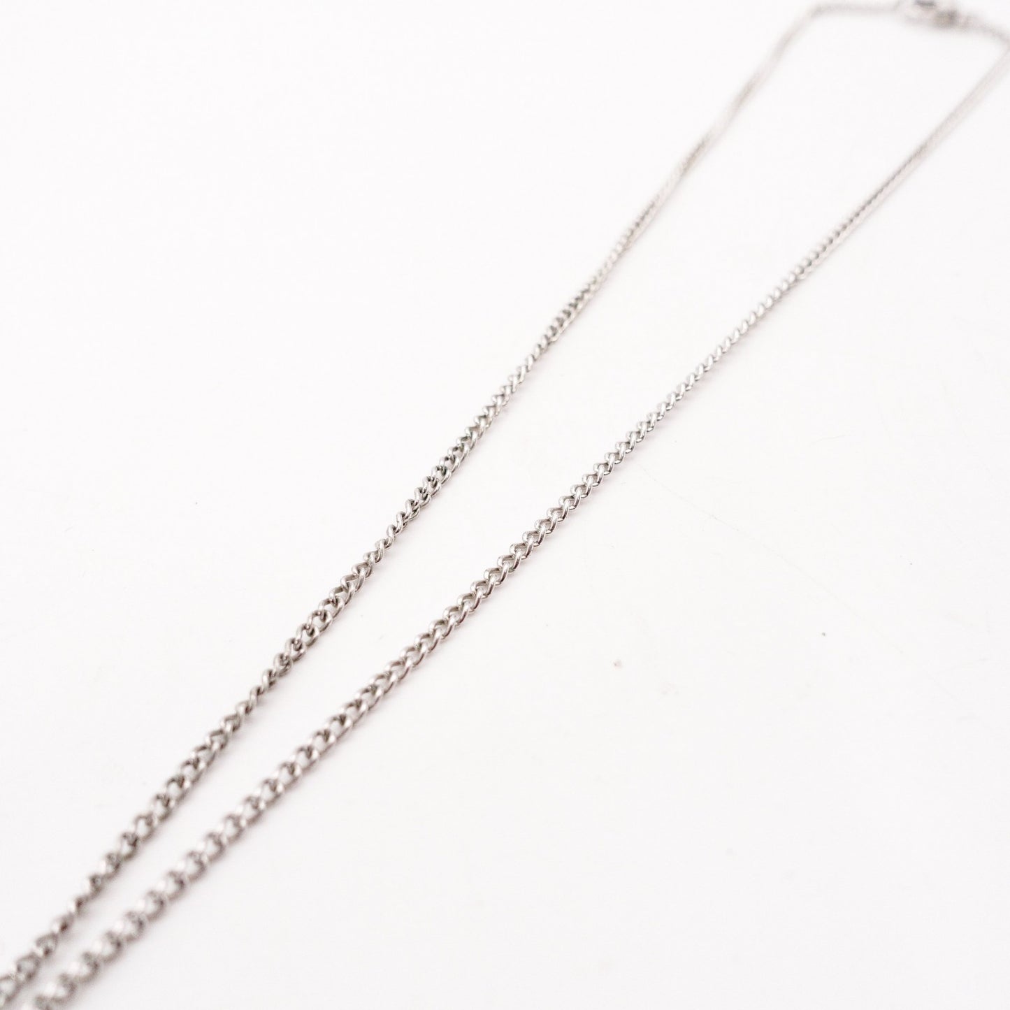 CHANEL Necklace Silver CC Logo Coco Mark