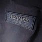 HERMES Sac de Golf Handbag, Leather/Toile Chevron, Black, Women's, Men's