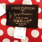 LOUIS VUITTON Yayoi Kusama Stole Silk Wool Red × White Oversized Scarf 7-10-560