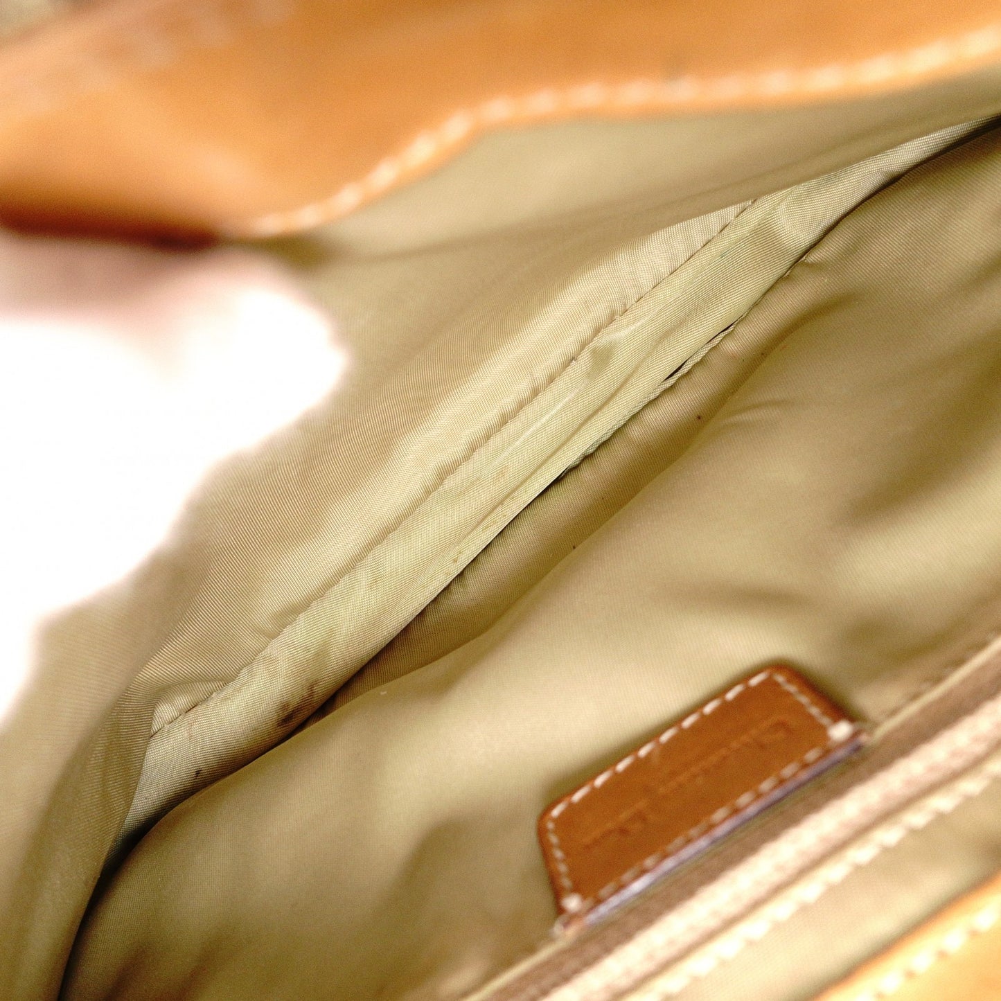 Christian Dior Trotter Street Chic Shoulder Bag, Canvas and Leather, Beige