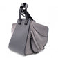 LOEWE Hammock Small Handbag, Leather and Suede, Gray, 2-Way