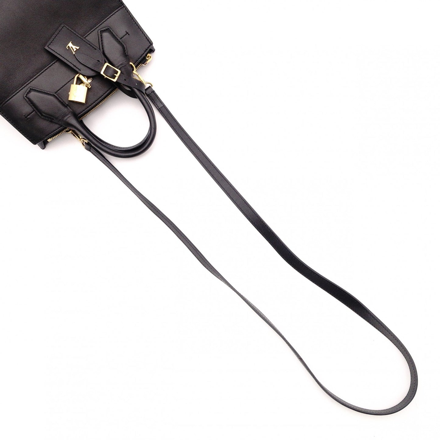 LOUIS VUITTON City Steamer Mini Handbag, 2-Way, Leather, Black, Women's