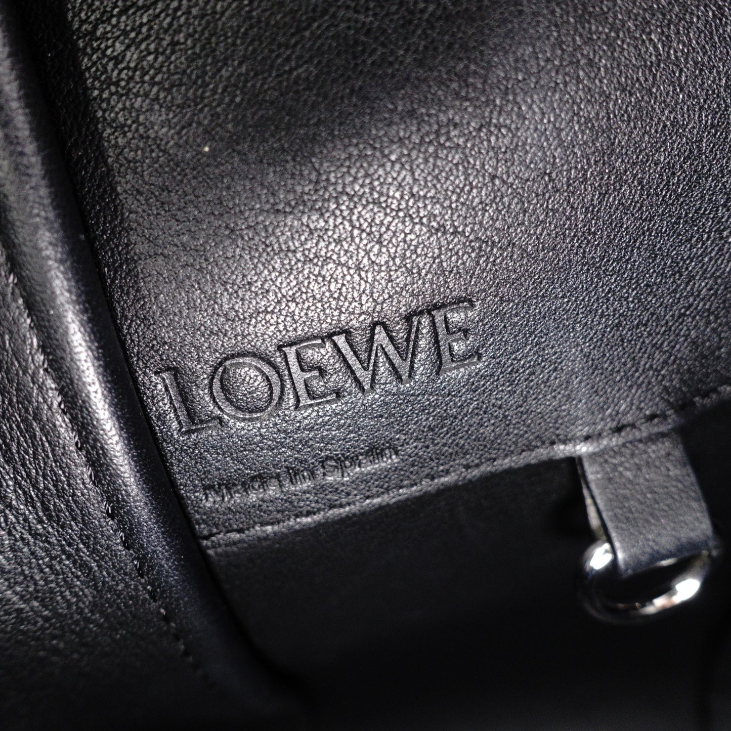 LOEWE Hammock Small Handbag, Leather and Suede, Gray, 2-Way
