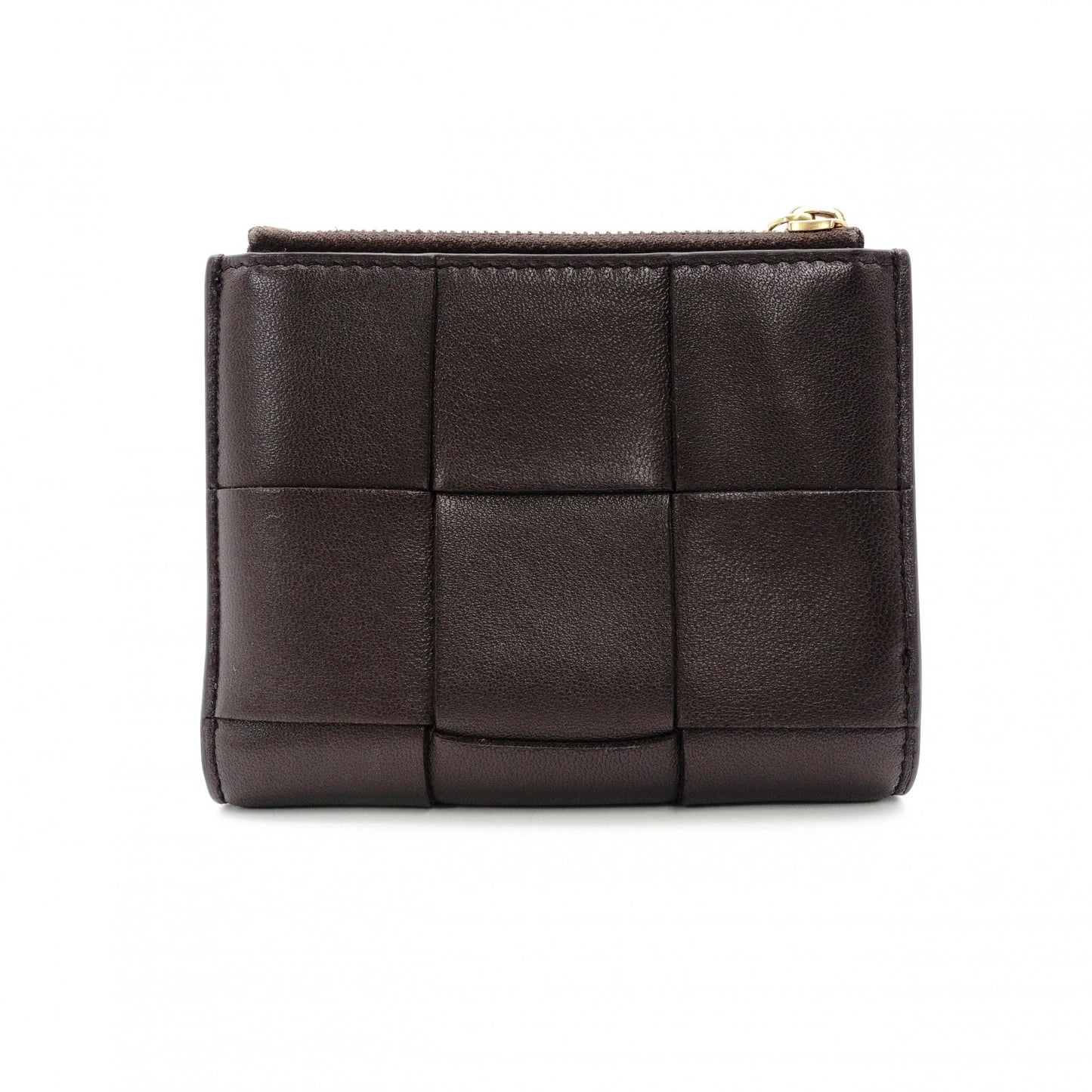 Bottega Veneta Maxi Intrecciato Bifold Wallet, Leather, Brown