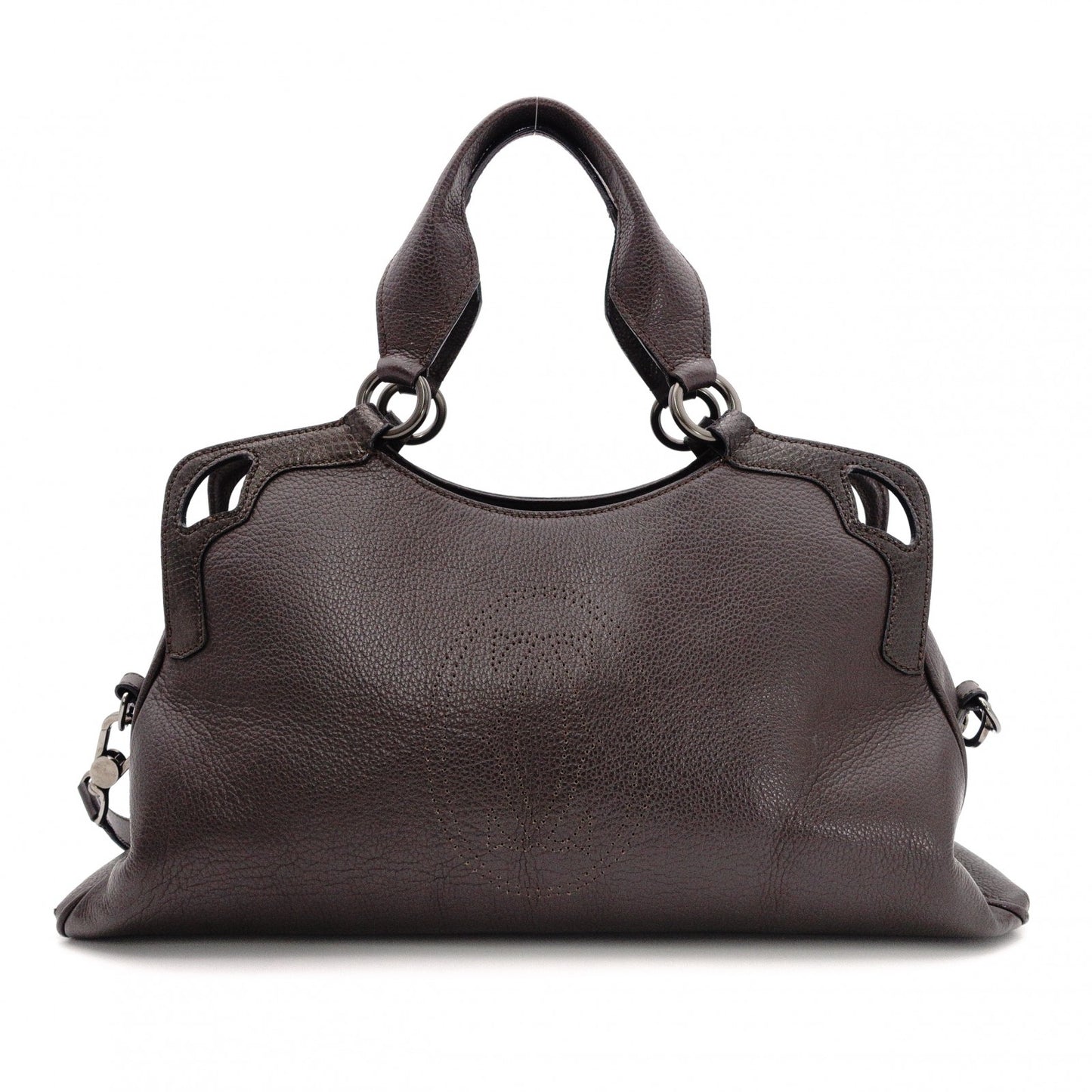CARTIER Marcello de Cartier Tote Bag, Leather, Brown, 2-Way, Silver Hardware