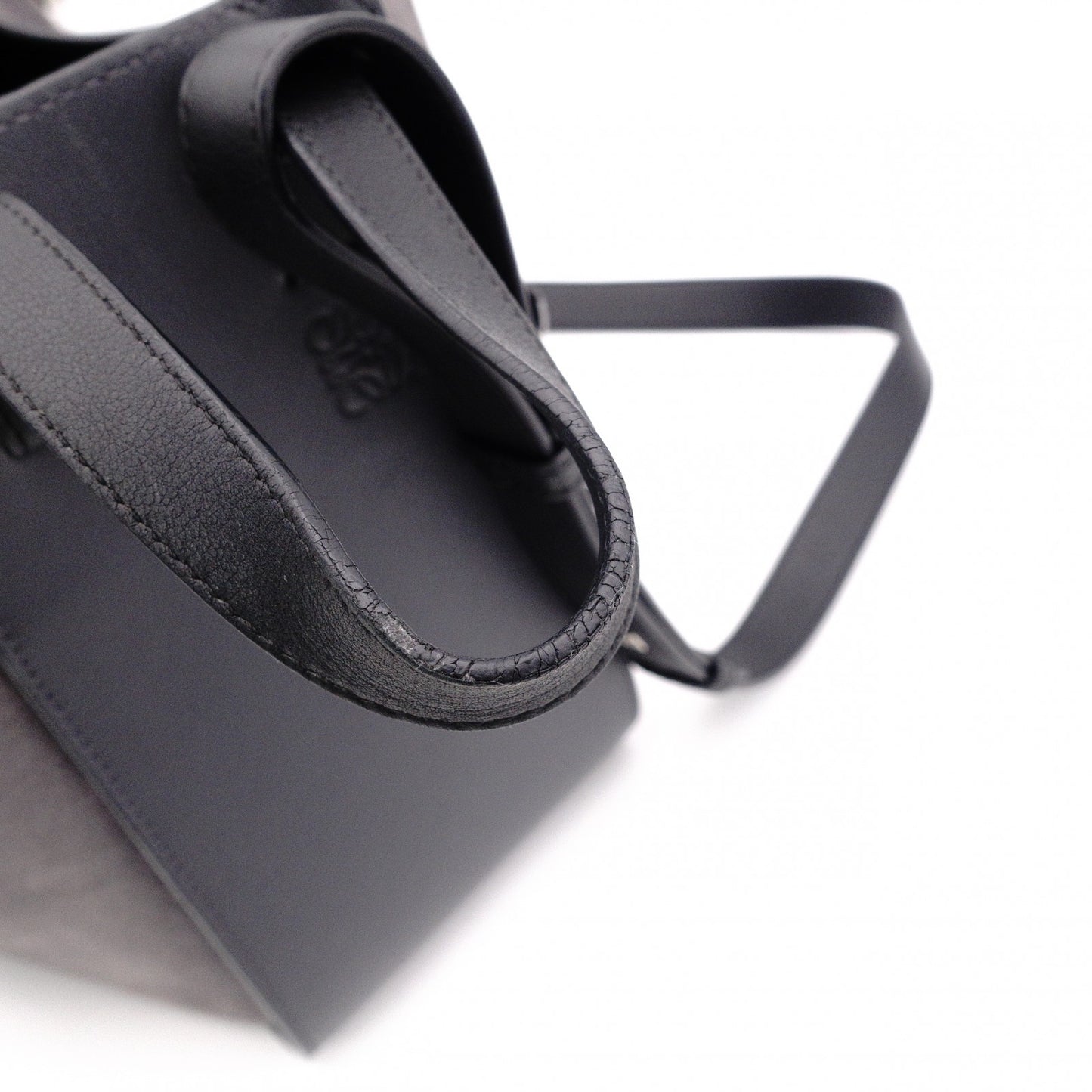 LOEWE Hammock Small Handbag, Leather and Suede, Gray, 2-Way