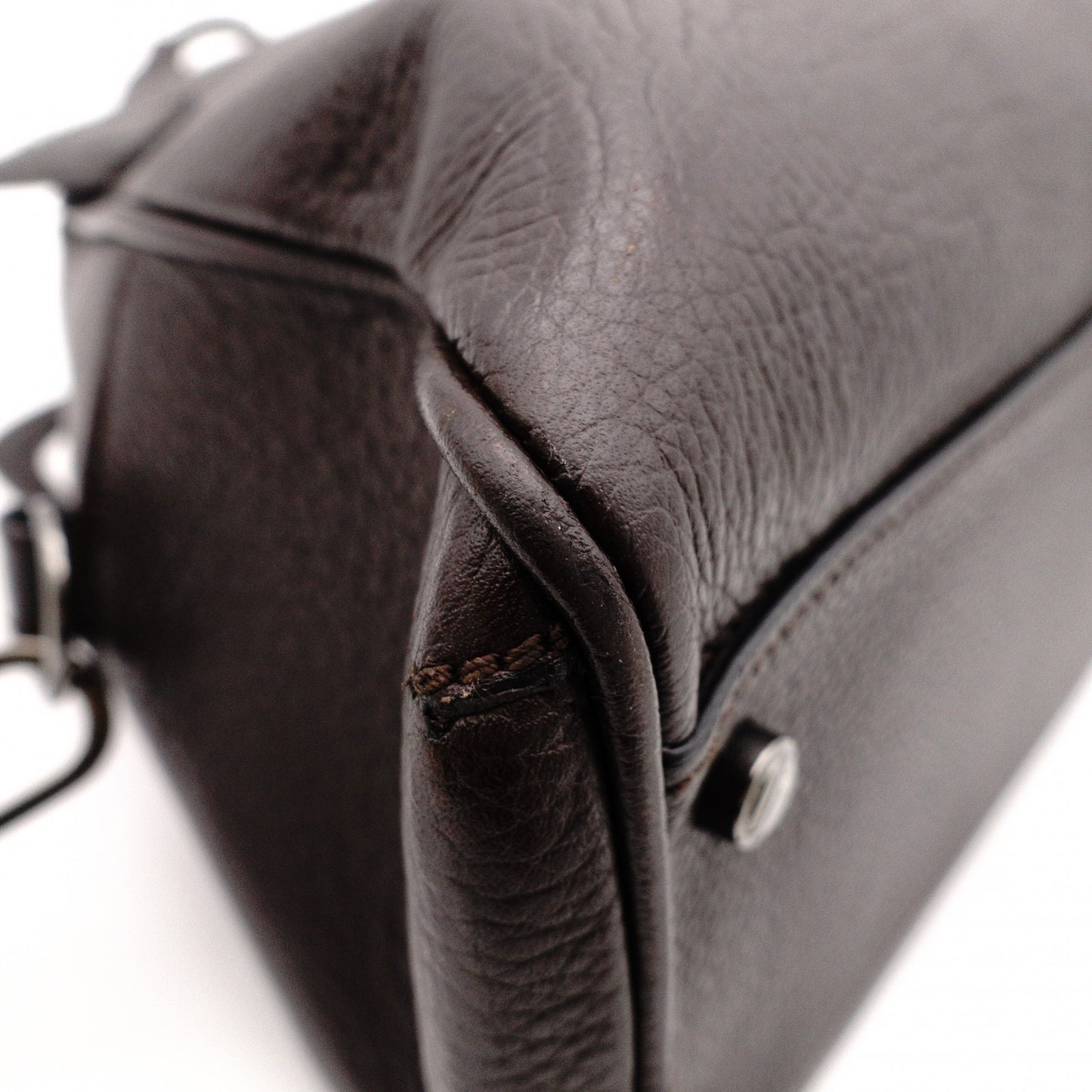 CARTIER Marcello de Cartier Tote Bag, Leather, Brown, 2-Way, Silver Hardware