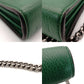 GUCCI Dionysus Chain Wallet Green Leather Green Shoulder Bag Rhinestone 7-6-261