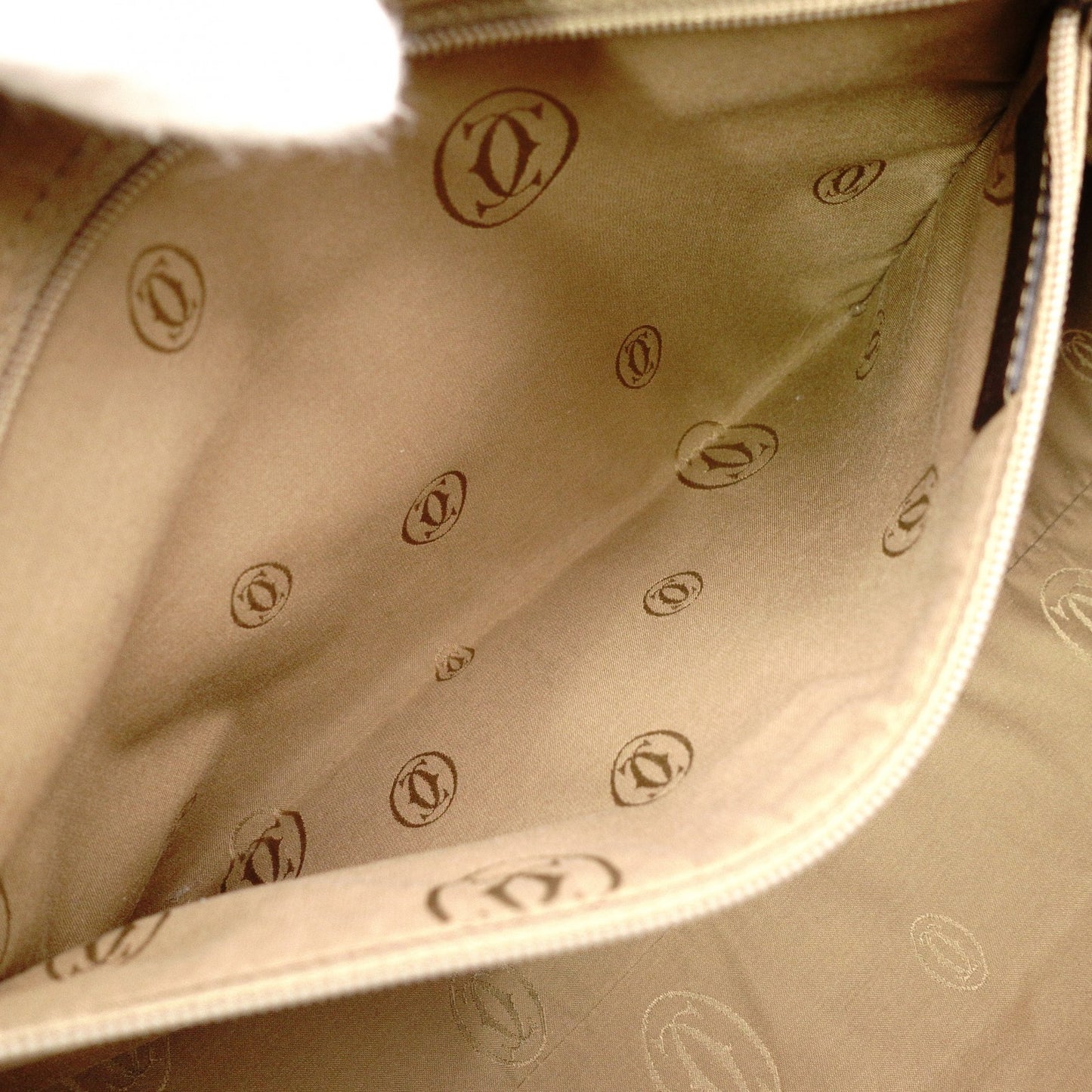 CARTIER Marcello de Cartier Tote Bag, Leather, Brown, 2-Way, Silver Hardware