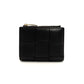 BOTTEGA VENETA Wallet Intrecciato Black Leather Bifold Black 7-7-893