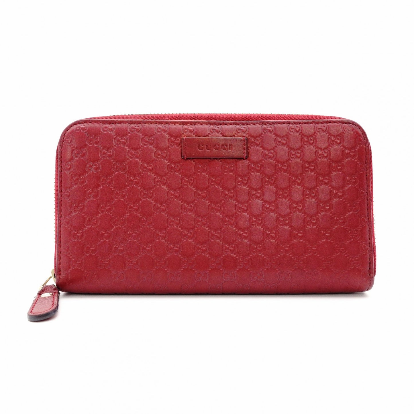 GUCCI Long Wallet, Leather, Red Leather Wallet