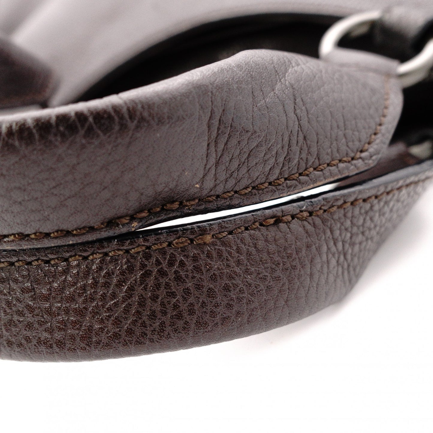 CARTIER Marcello de Cartier Tote Bag, Leather, Brown, 2-Way, Silver Hardware