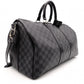 LOUIS VUITTON Boston Bag, PVC and Leather, Gray, Men's, Travel, Damier Graphite