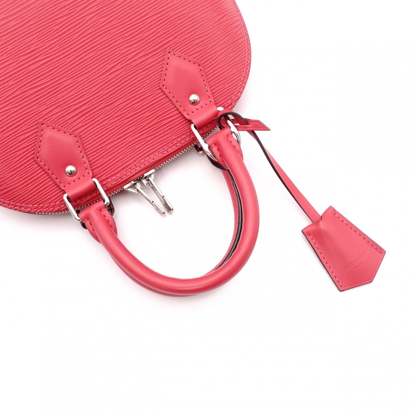 LOUIS VUITTON Alma BB Epi Shoulder Bag, Leather, Pink, 2-Way, Silver Hardware