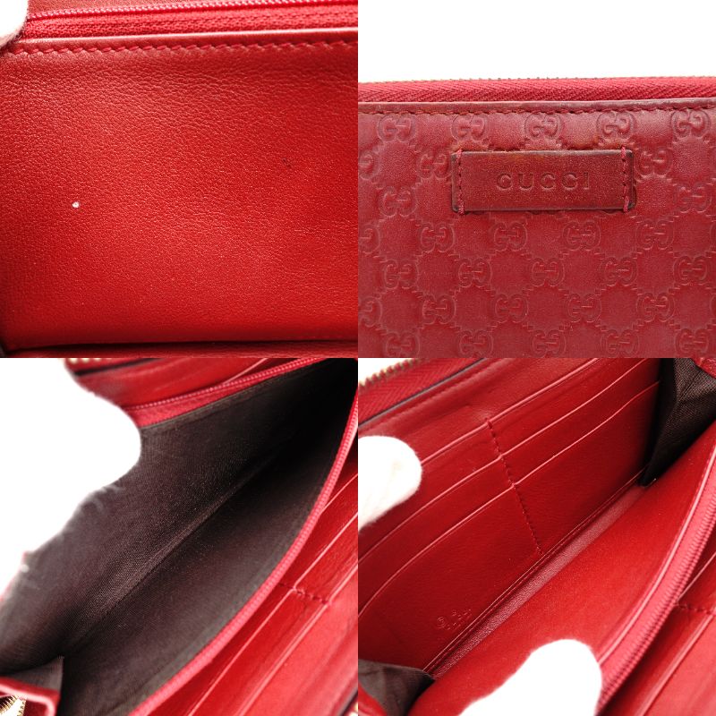 GUCCI Long Wallet, Leather, Red Leather Wallet