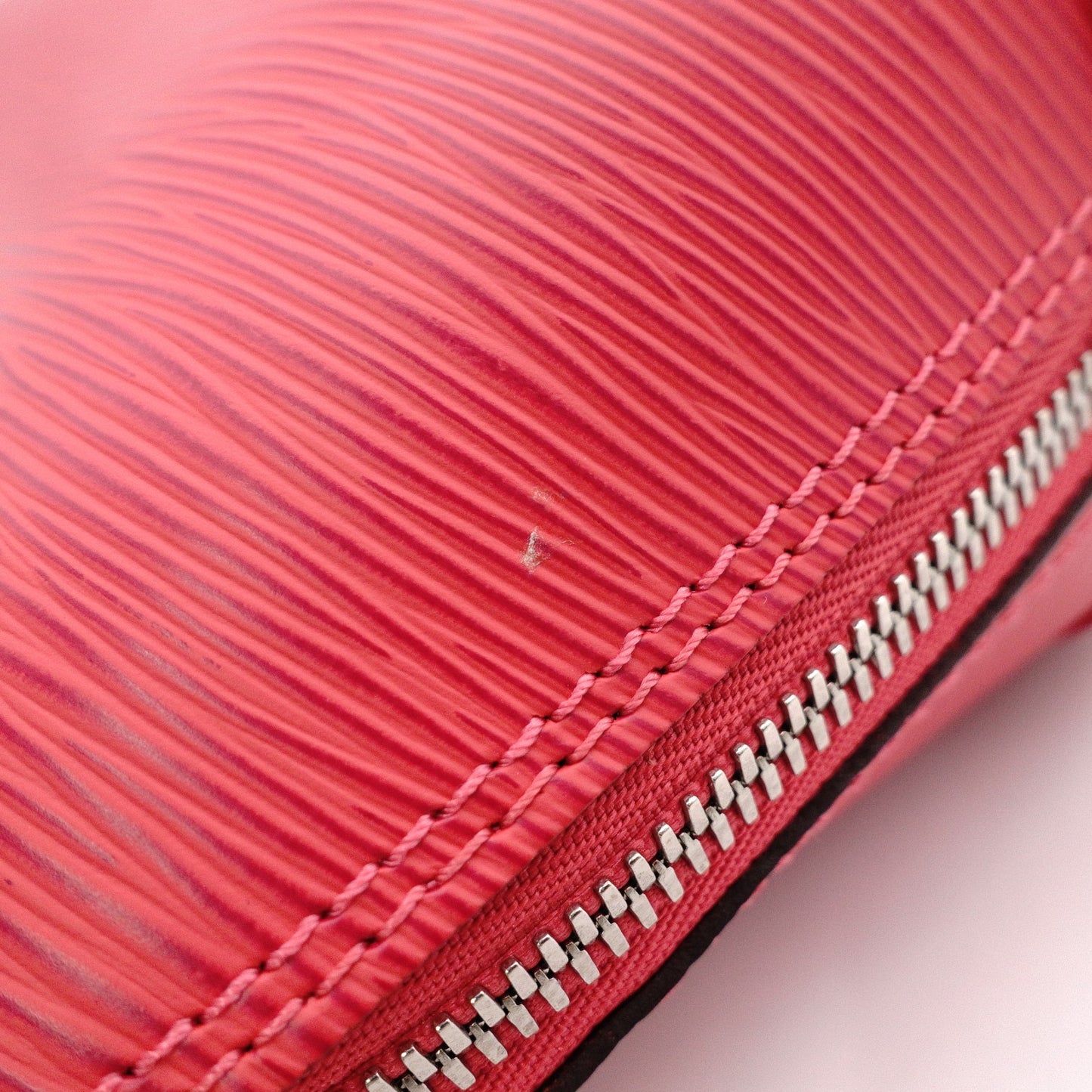LOUIS VUITTON Alma BB Epi Shoulder Bag, Leather, Pink, 2-Way, Silver Hardware