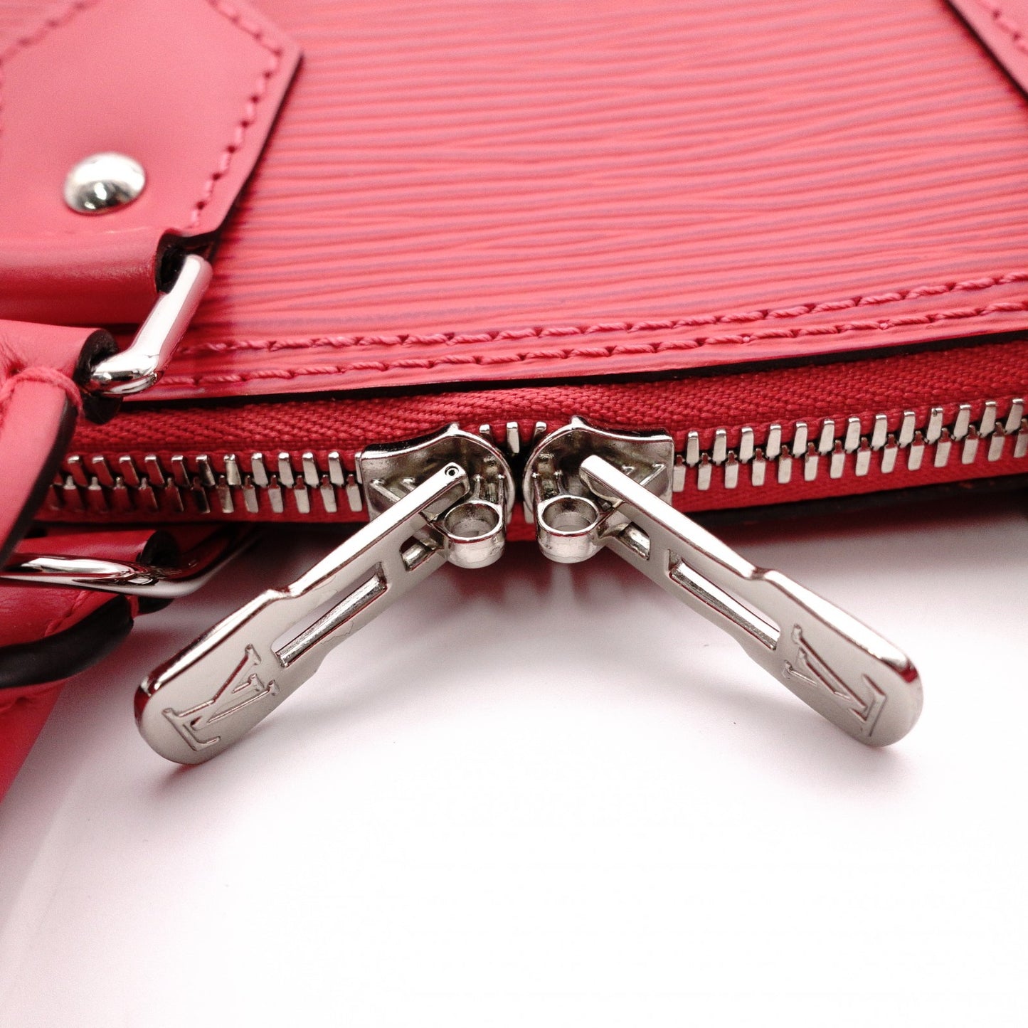 LOUIS VUITTON Alma BB Epi Shoulder Bag, Leather, Pink, 2-Way, Silver Hardware
