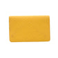 LOUIS VUITTON Passport Case Leather Yellow
